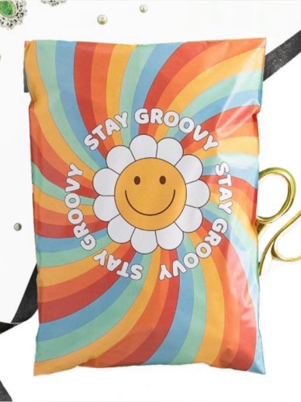 BIN - 25pc Stay Groovy Poly Mailers